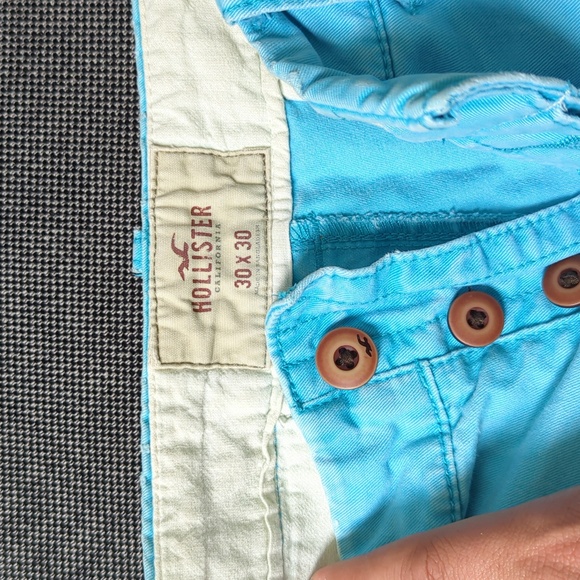 Hollister Bright Blue Pants Size 30/30 - Picture 2 of 4